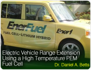 Electric Vehicle Range Extension Using a High Temperature PEM Fuel Cell
