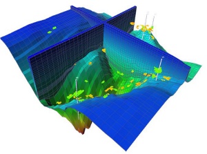 A sample of the complex advanced virtual reality situations generated from real-time data that the new Modeling and Simulation Center of Excellence will provide. Funded by the Virginia Tobacco Indemnification and Community Revitalization Commission, the joint Virginia Tech-Halifax venture also involves the Virginia Modeling, Analysis, and Simulation Center of Old Dominion University and other regional partners in business and industry.