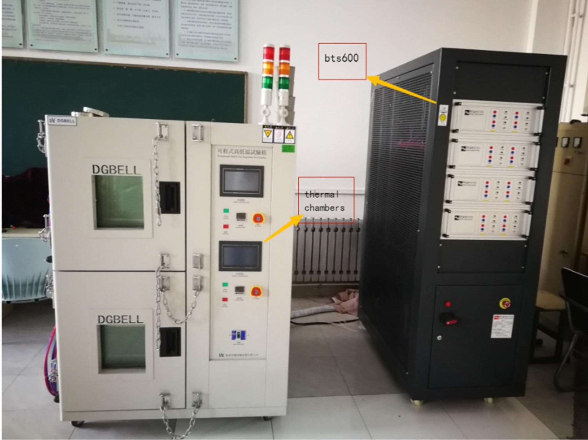 The BTS600 and thermal chamber.