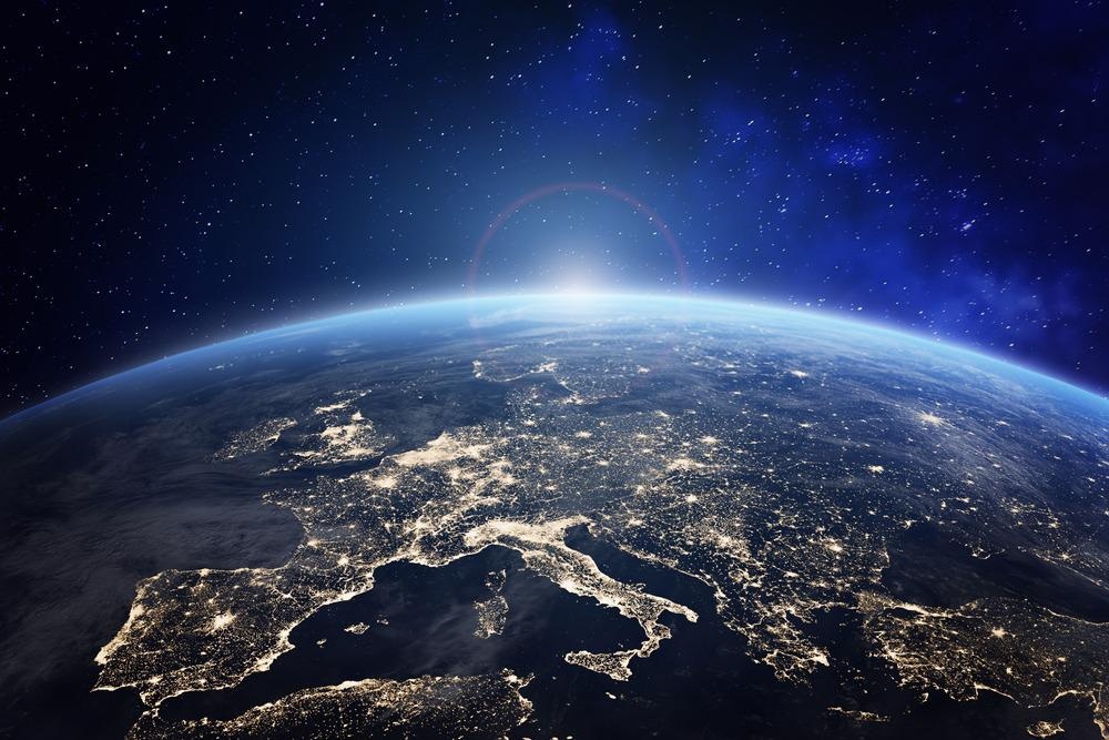 earth at night, light pollution