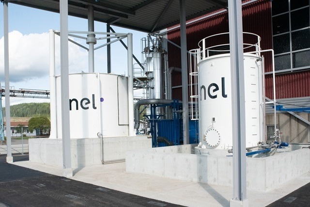 Nel tanks outside the facility.
