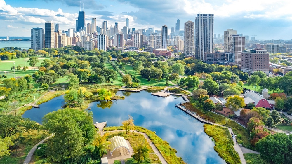 smart city, chicago skyline