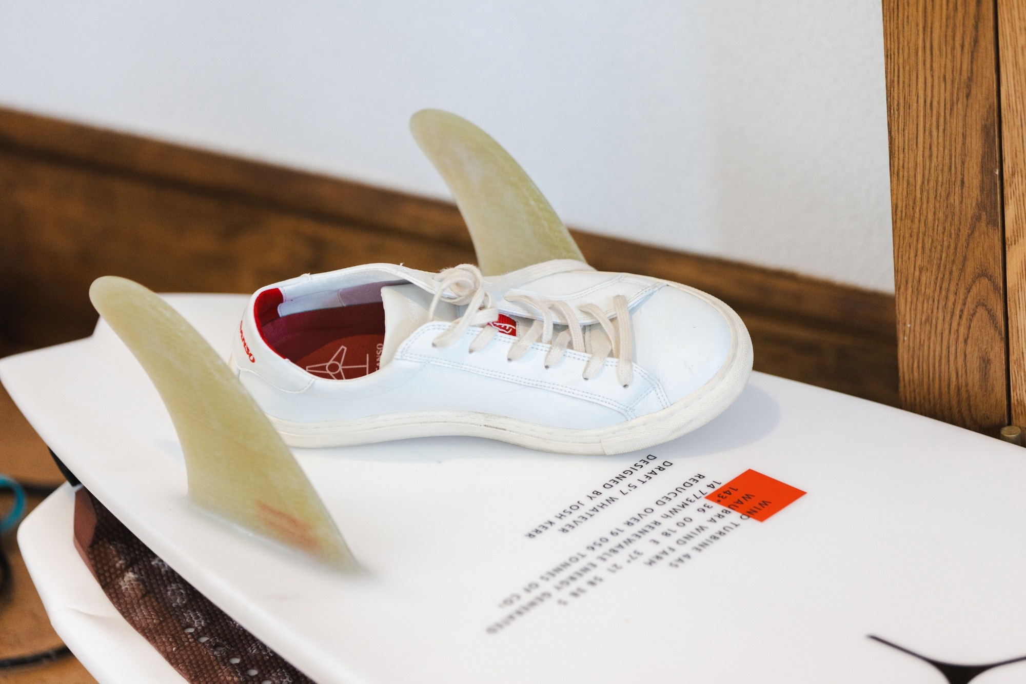 shoe made from wind turbines