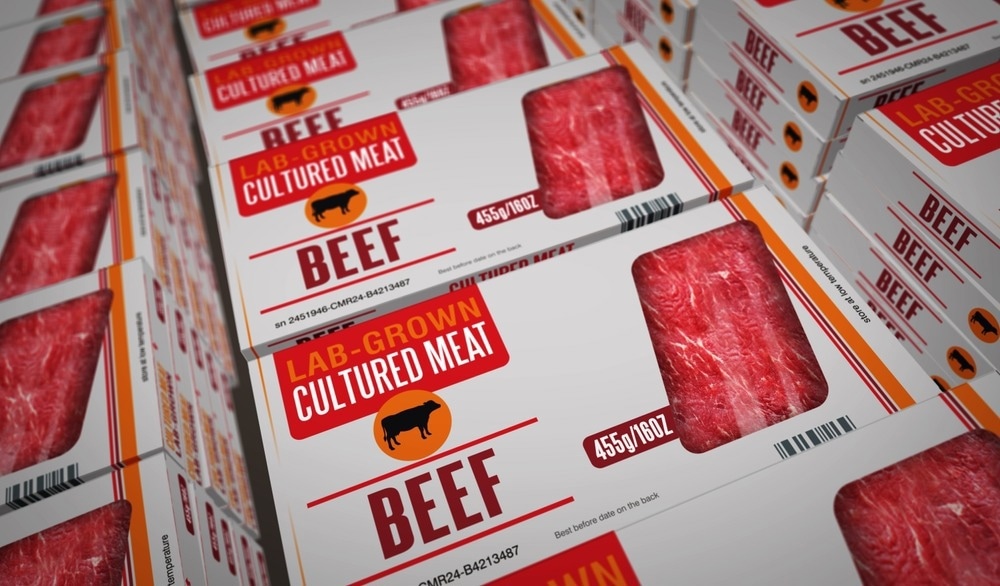 lab-grown meat in a packet