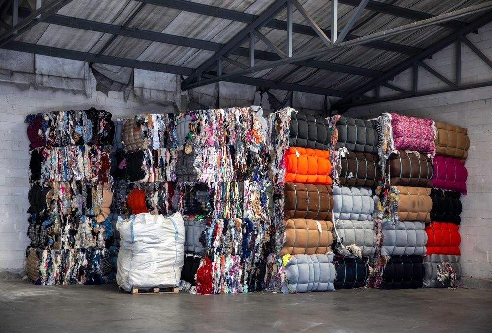textile pile for recycling