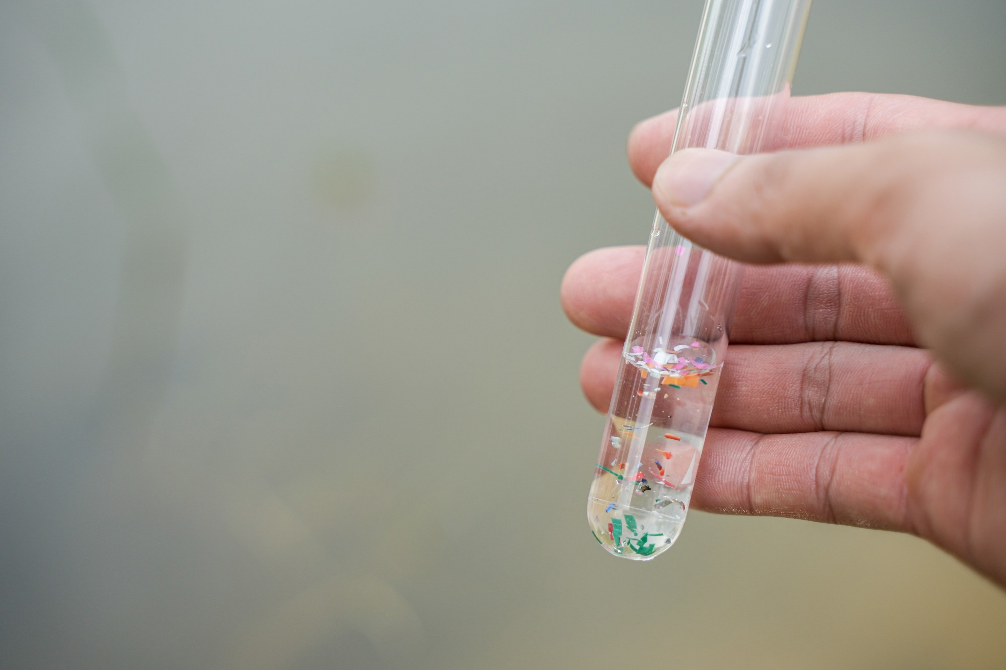microplastic in a test tube