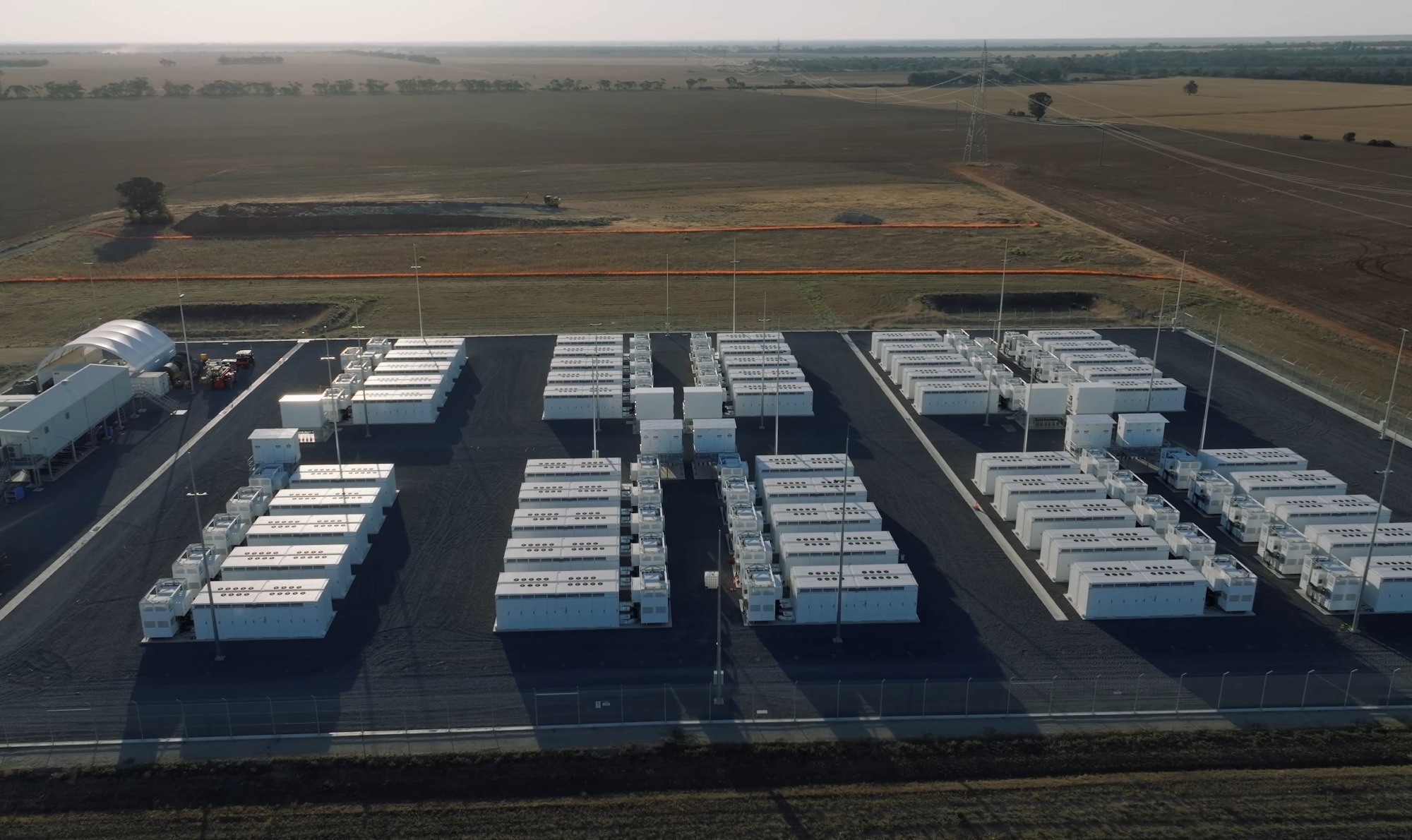 view of energy storage systems from above