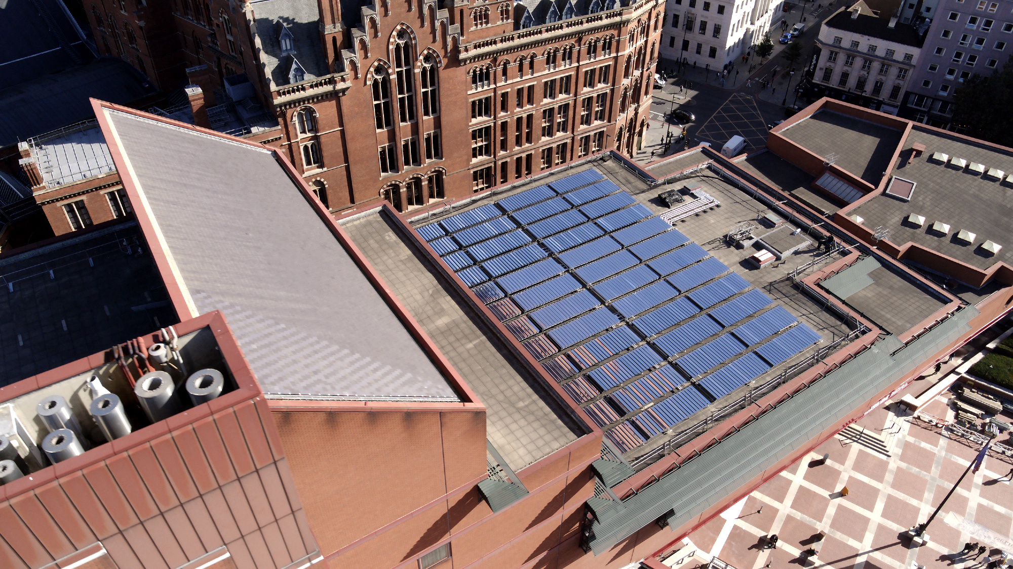 naked energy, the british library project, solar thermal, heat decarbonization