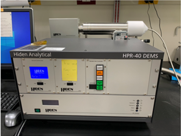 In-situ DEMS analyzes were conducted using the Hiden HPR-40 DEMS