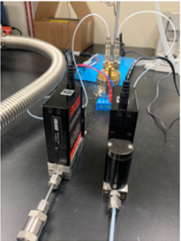 The Hiden HPR-40 DEMS integrated an electrochemical cell with mass flow meters