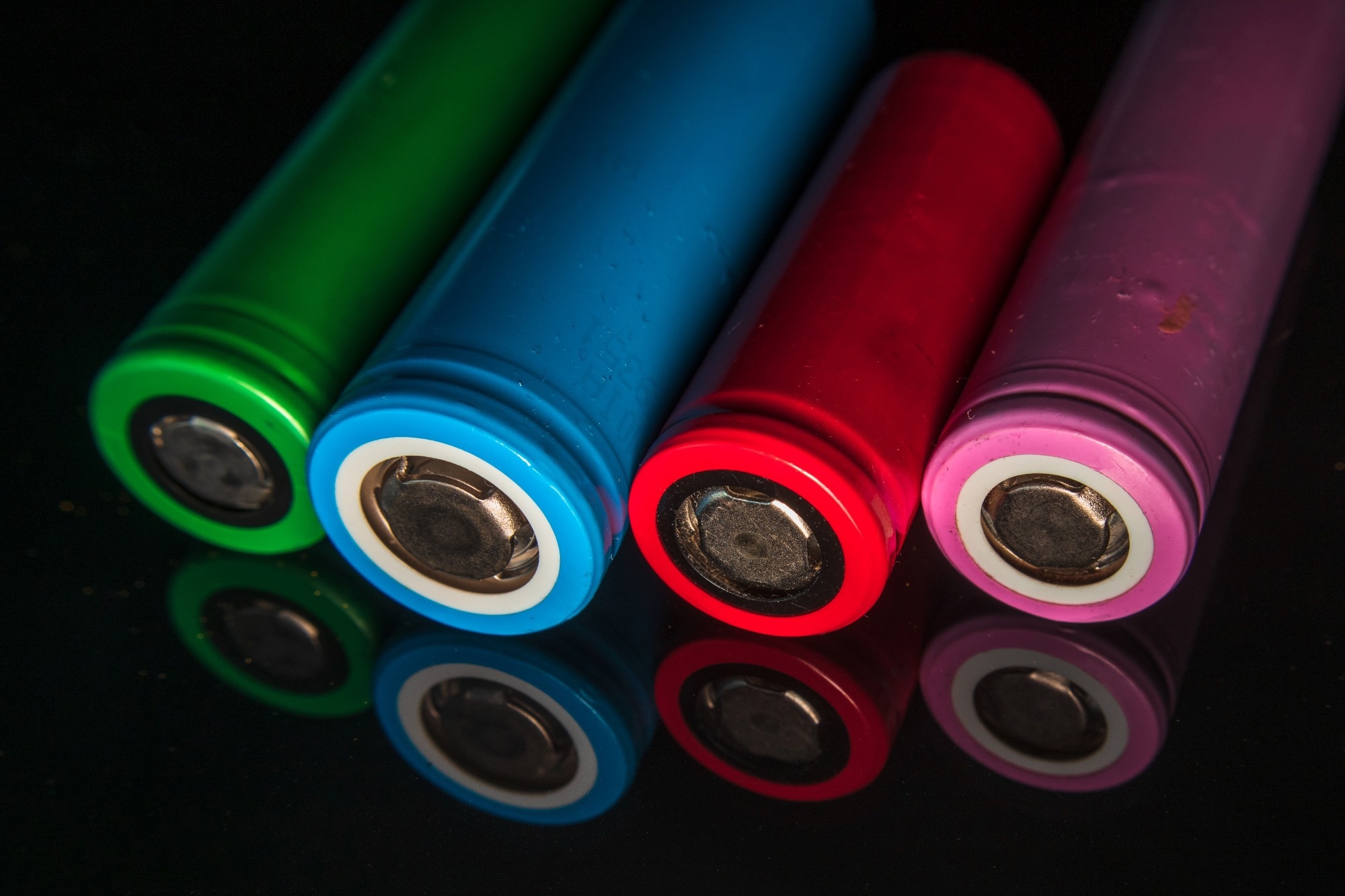lithium-ion batteries in a group