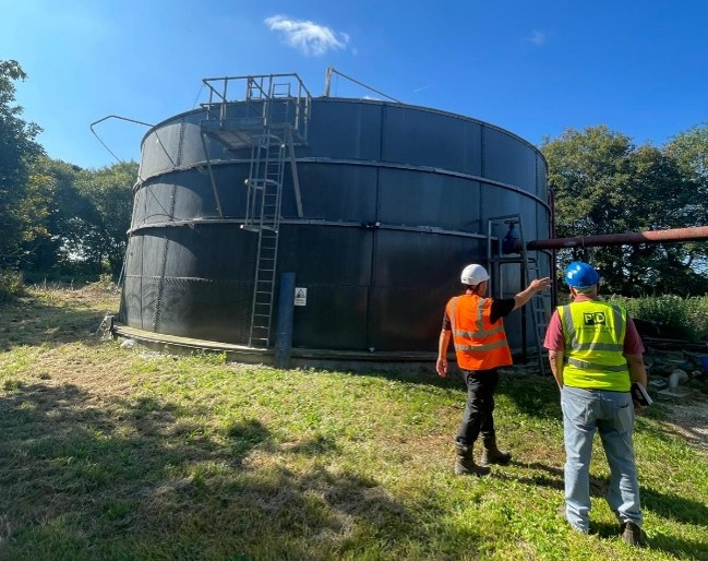 Aeration tank on site.