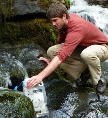 A SolarBag being filled.
