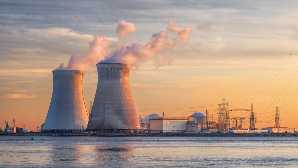 nuclear reactors with sunset
