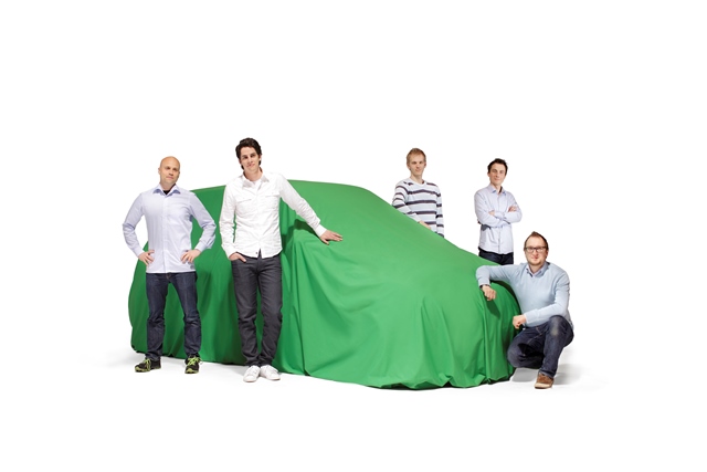 Biofore Concept Car in preparation for its launch at the Geneva International Motor Show in 2014.