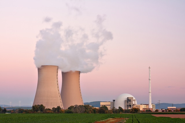 Nuclear power plant in Grohnde near Hameln in Lower Saxony, Germany.
