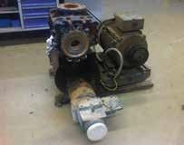 Burnt compressor system after sparking in the blower