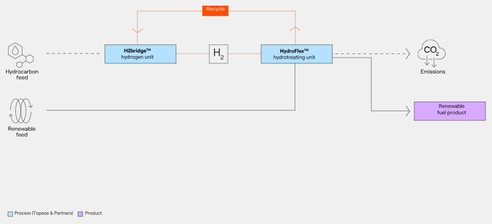 H2bridge™ for Hydrogen Production: A schematic of the process.