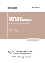 Applied Solar Energy