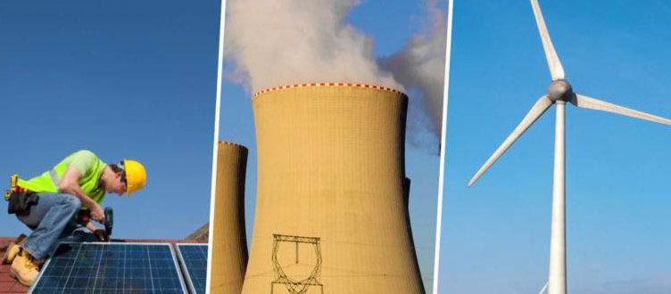 Photovoltaic and Wind Power Reduce Carbon Footprint