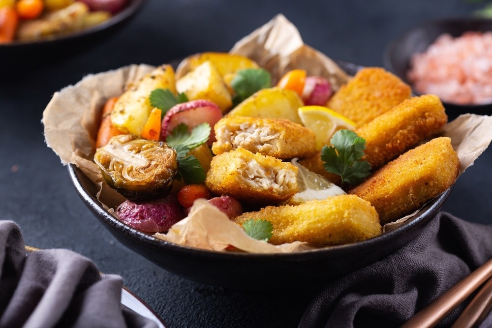 plant-based fish in dish