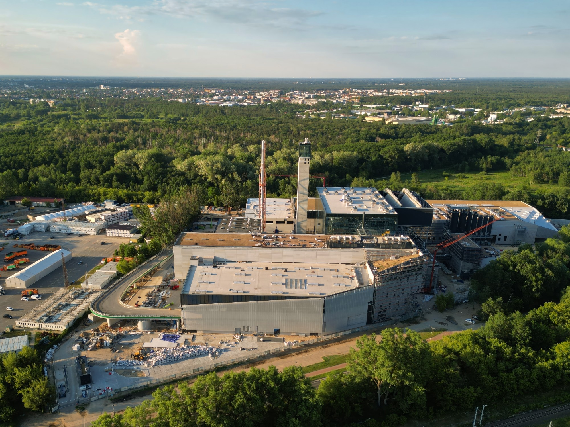 modern waste incineration plant