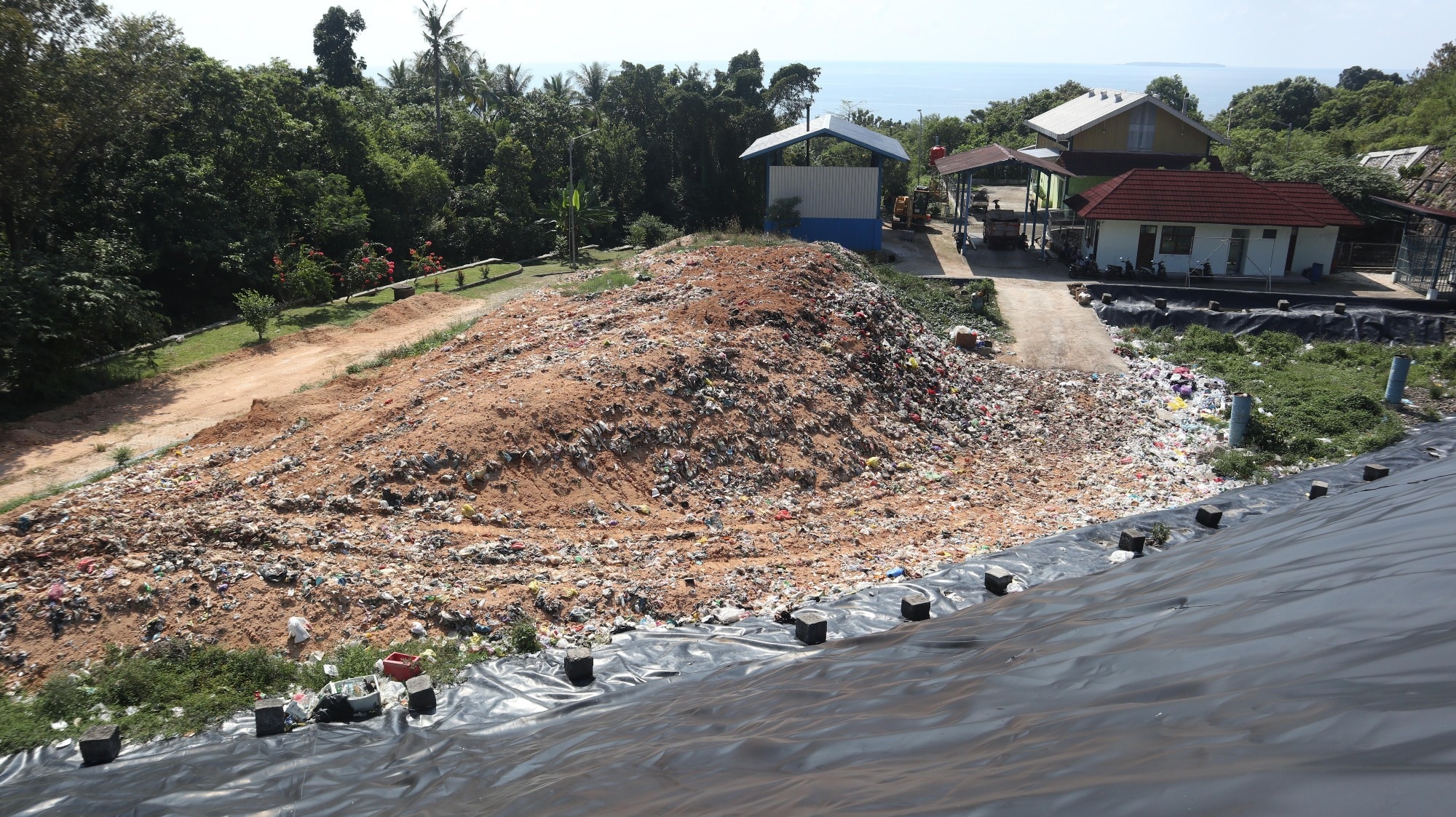 A large landfill site in Karimunjawa, Jepara, Indonesia.