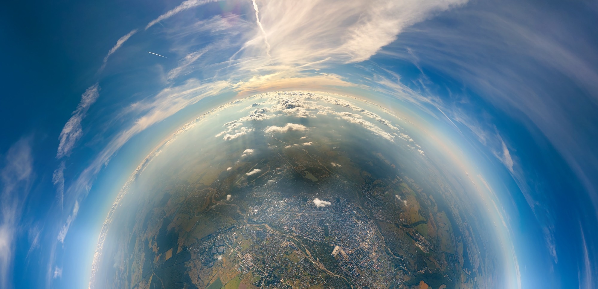 view of earth from high altitude