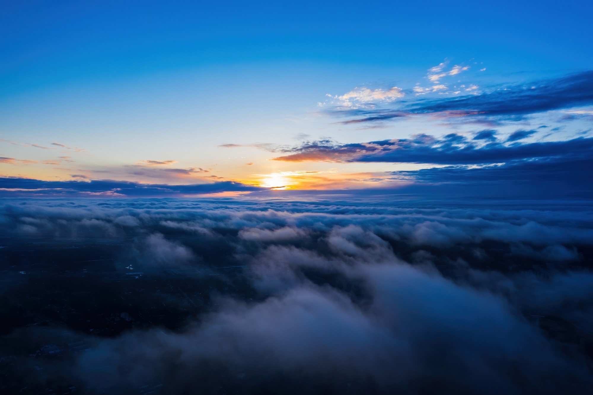 looking at clouds from above
