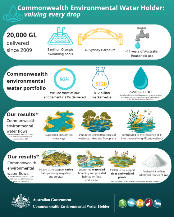 20,000 Gigaliters and Counting: A Milestone for Healthier Basin Rivers, Wetlands and Communities