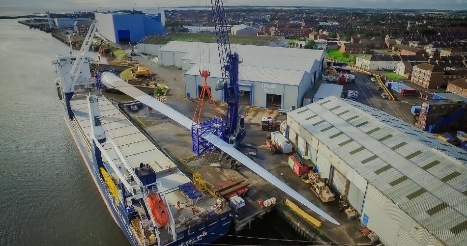 World’s Longest Wind Turbine Blade Arrives on the UK’s North-East Coast