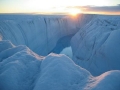 First Observations of Surface Meltwater Cutting Through Ice Sheet
