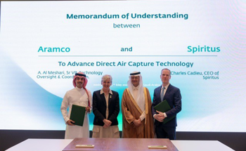 Aramco and Spiritus to Advance Direct Air Capture Technology, Investment by Aramco Ventures